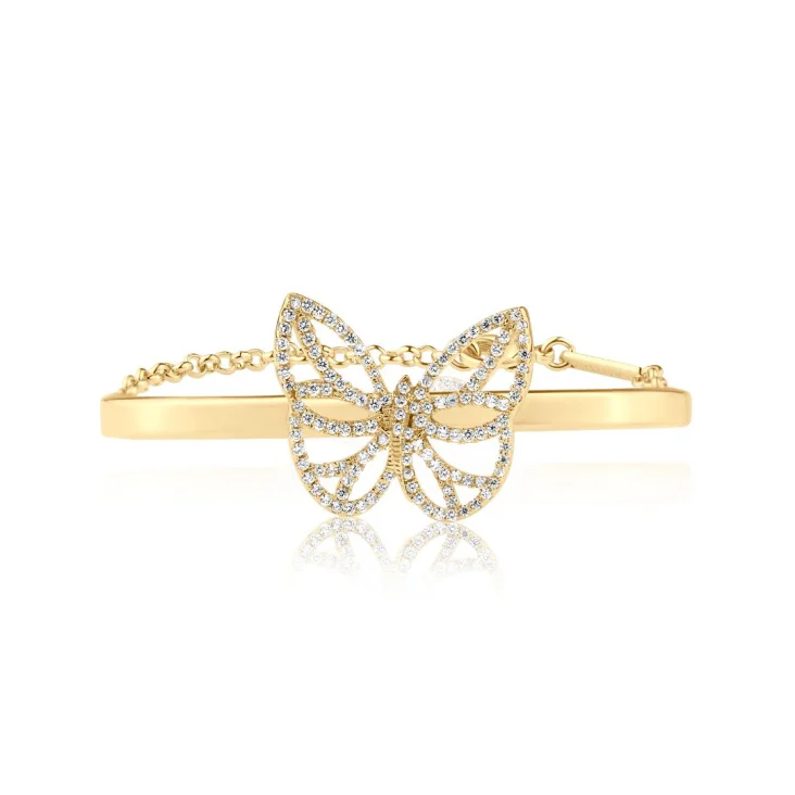 Bracelet jonc papillon
