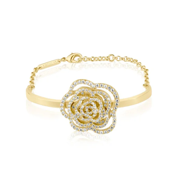 Bracelet camélia en Plaqué Or