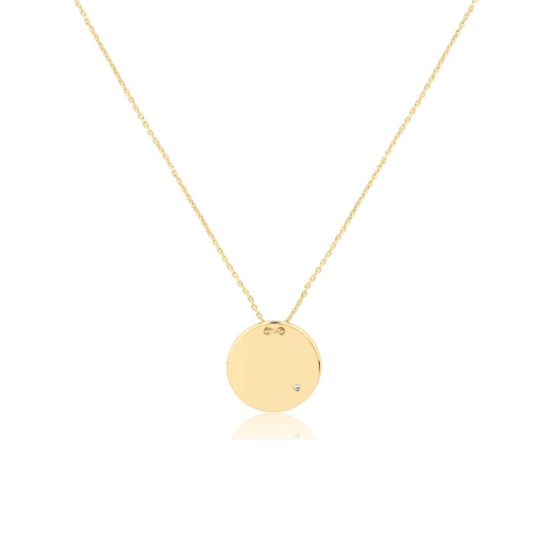 Collier médaillon Excellence Plaqué Or 18k 3Mic