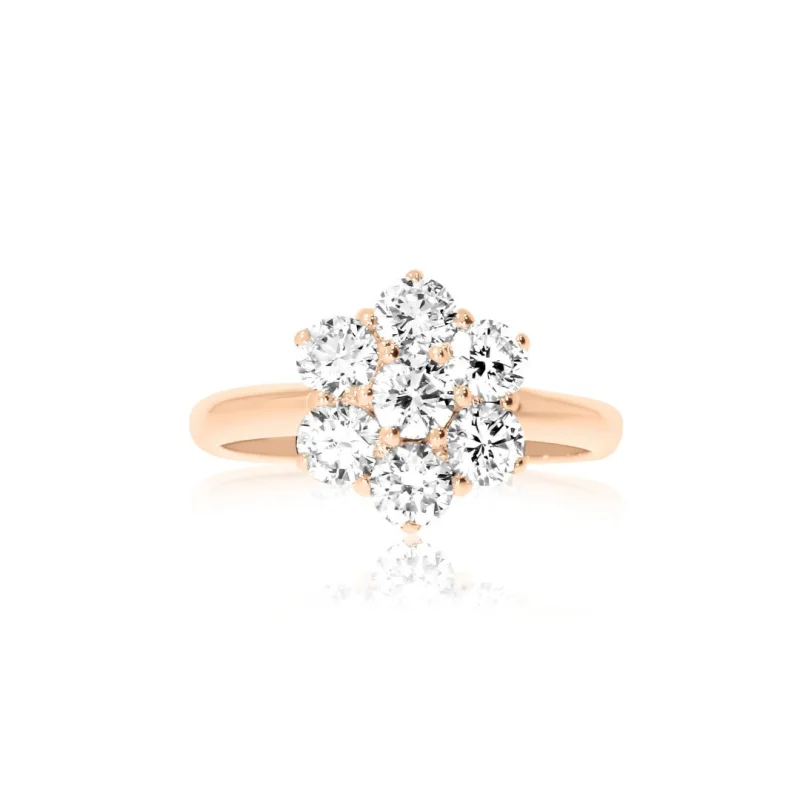 Bague marguerite Excellence Or rose...