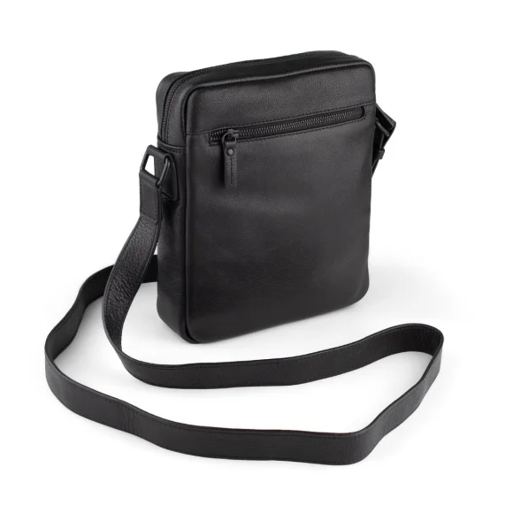 Bandoulière Excellence cuir véritable Italie noir