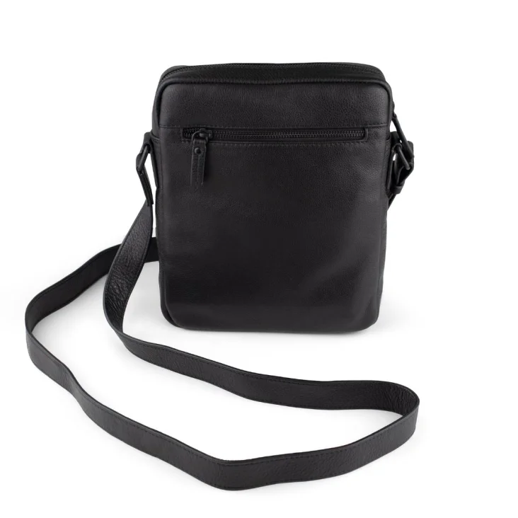 Bandoulière Excellence cuir véritable Italie noir