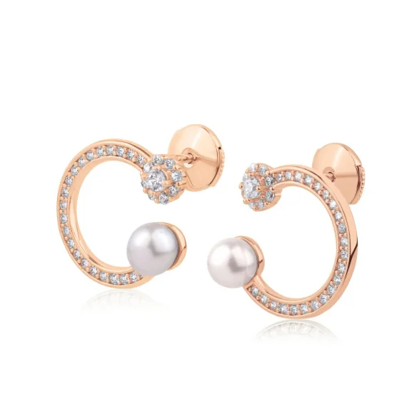 Boucles d'oreilles Excellence Argent 925 R.Gold & FWP
