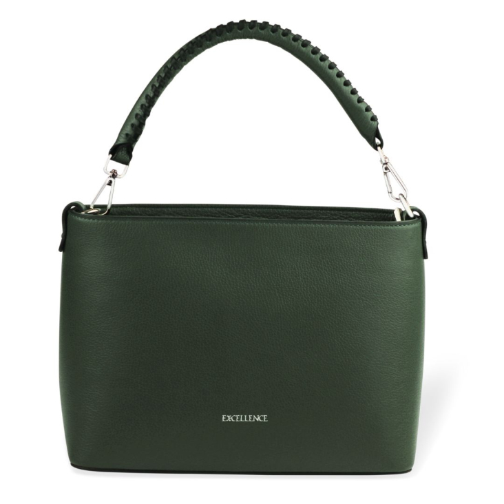 Sac Excellence cuir véritable Italie vert
