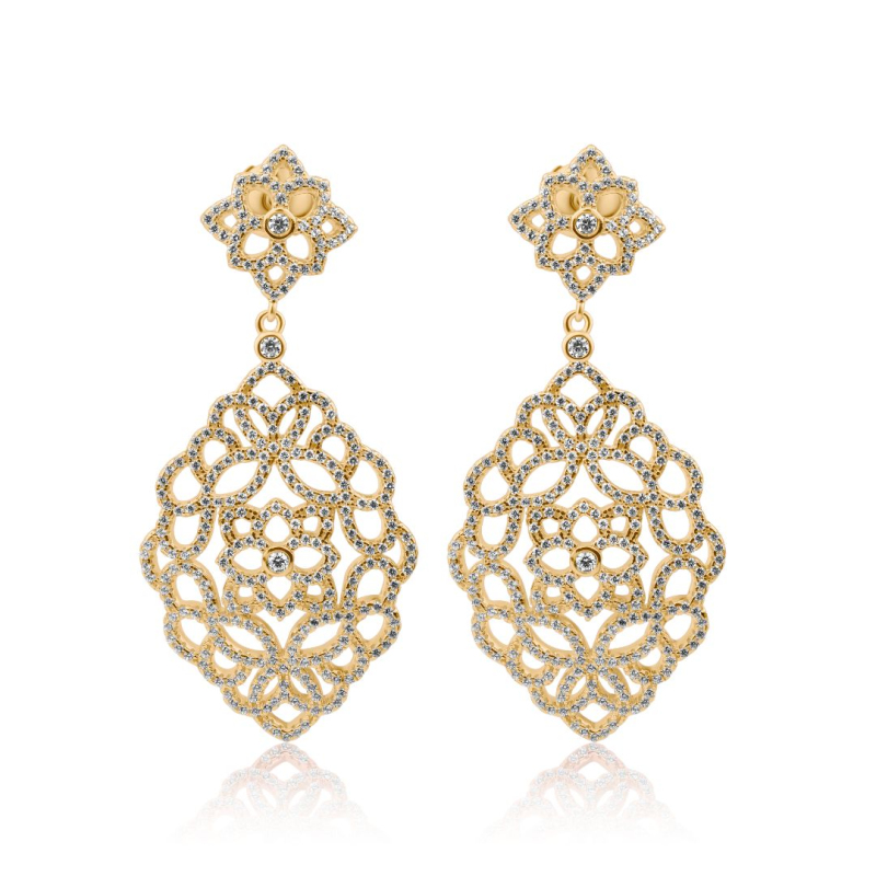 Boucles d'oreilles Excellence Plaqué Or 18K 3Mic