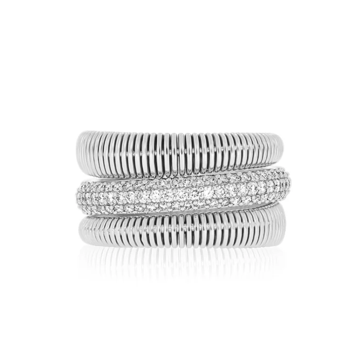 Bague Excellence Or gris 750/1000 & Diamants