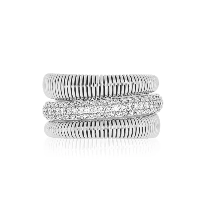 Bague Excellence Or gris 750/1000 &...