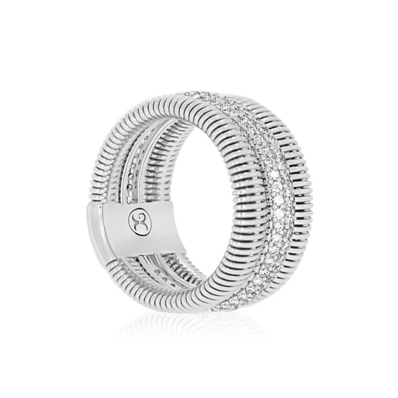 Bague Excellence Or gris 750/1000 &...