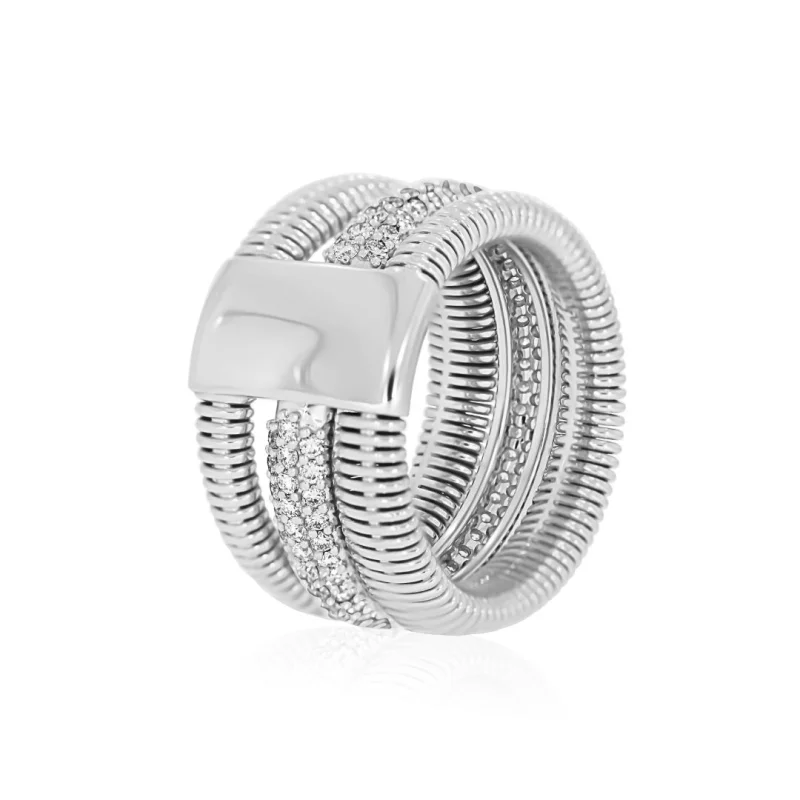 Bague Excellence Or gris 750/1000 &...
