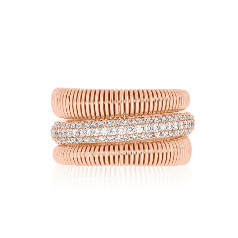 Bague Excellence Or rose 750/1000 &... Bague Excellence Or rose 750/1000 &...