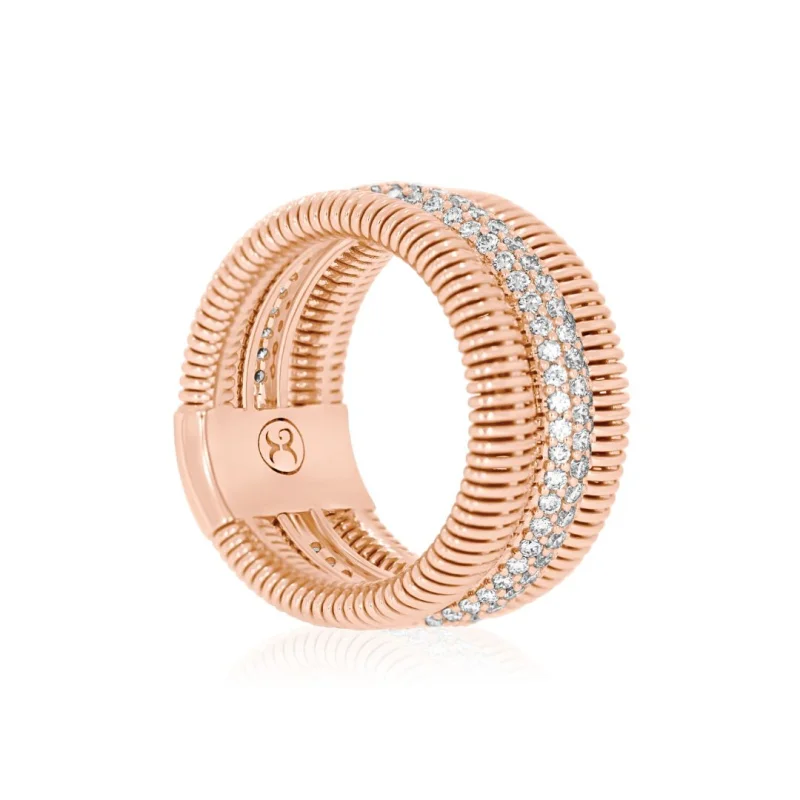 Bague Excellence Or rose 750/1000 &... Bague Excellence Or rose 750/1000 &...