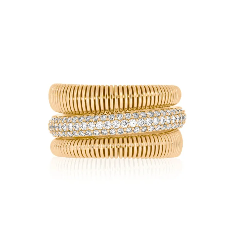 Bague Excellence Or jaune 750/1000 & Diamants