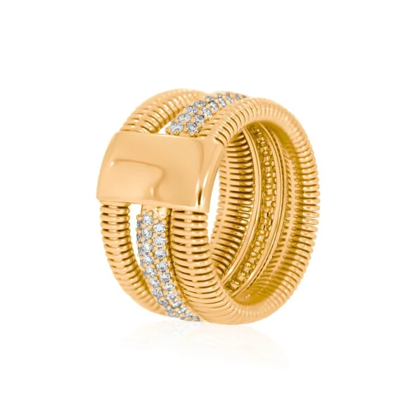 Bague Excellence Or jaune 750/1000 & Diamants