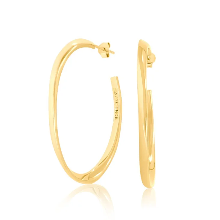 Créoles Excellence Plaqué Or 18K 3Mic