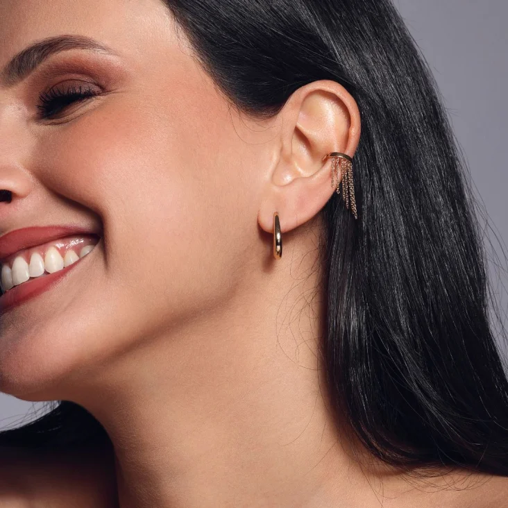 Mono boucle d’oreille Excellence Plaqué Or 18K 3Mic 2
