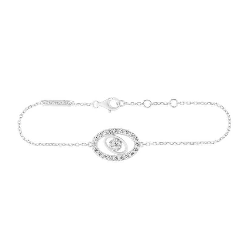 Gourmette marguerite Excellence Argent 925 Rh