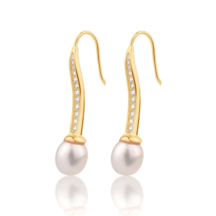 Boucles d'oreilles crochet Excellence Plaqué Or 18K 3Mic & FWP 2