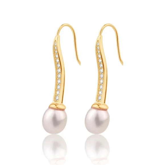 Boucles d'oreilles crochet Excellence Plaqué Or 18K 3Mic & FWP