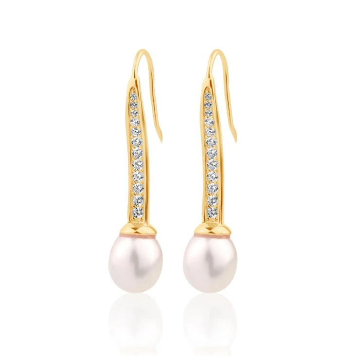 Boucles d'oreilles crochet Excellence Plaqué Or 18K 3Mic & FWP
