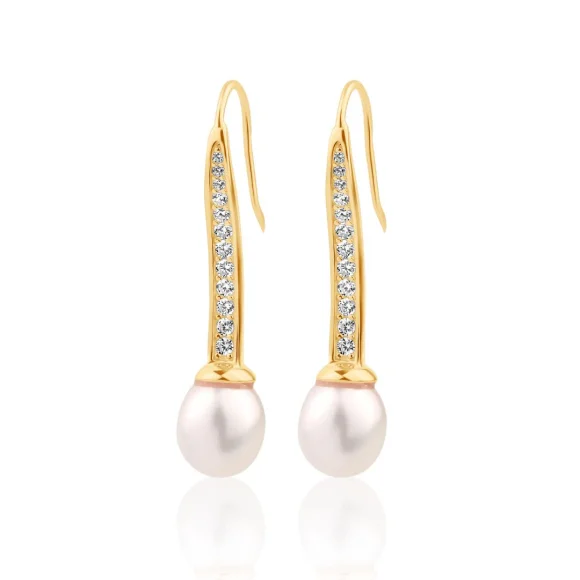 Boucles d'oreilles crochet Excellence Plaqué Or 18K 3Mic & FWP