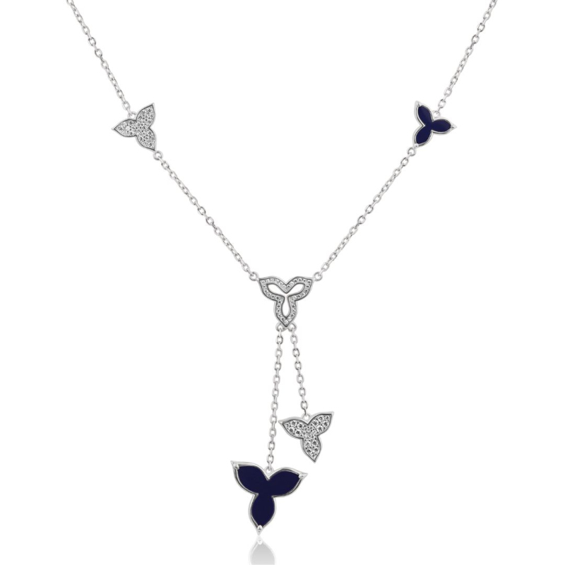 Collier flower Excellence Argent 925 Rh & LPS