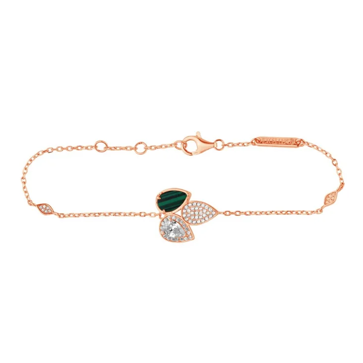 Gourmette Tulipe Excellence Argent 925 R.Gold & MLK