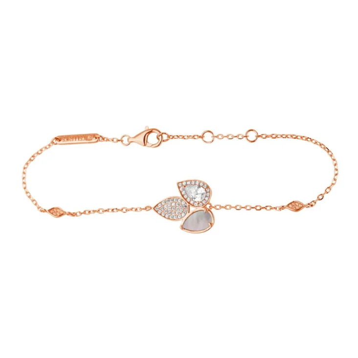 Gourmette Tulipe Excellence Argent 925 R.Gold & MOP