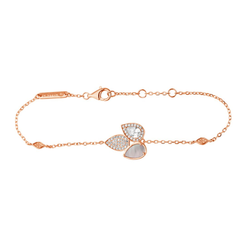 Gourmette Tulipe Excellence Argent 925 R.Gold & MOP