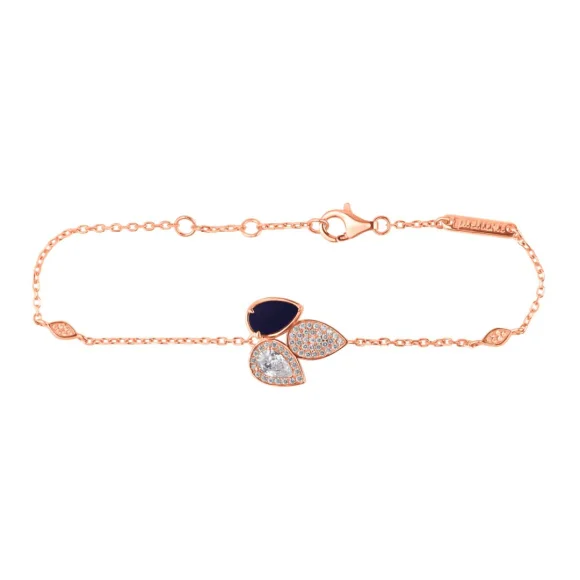 Gourmette Tulipe Excellence Argent 925 R.Gold & LPS