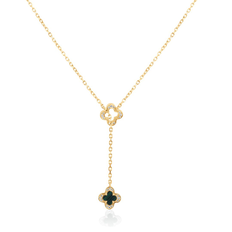 Collier trèfle Excellence Plaqué Or 18K 3Mic & MLK