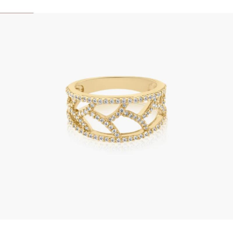 Bague Excellence Plaqué Or 18K 3Mic
