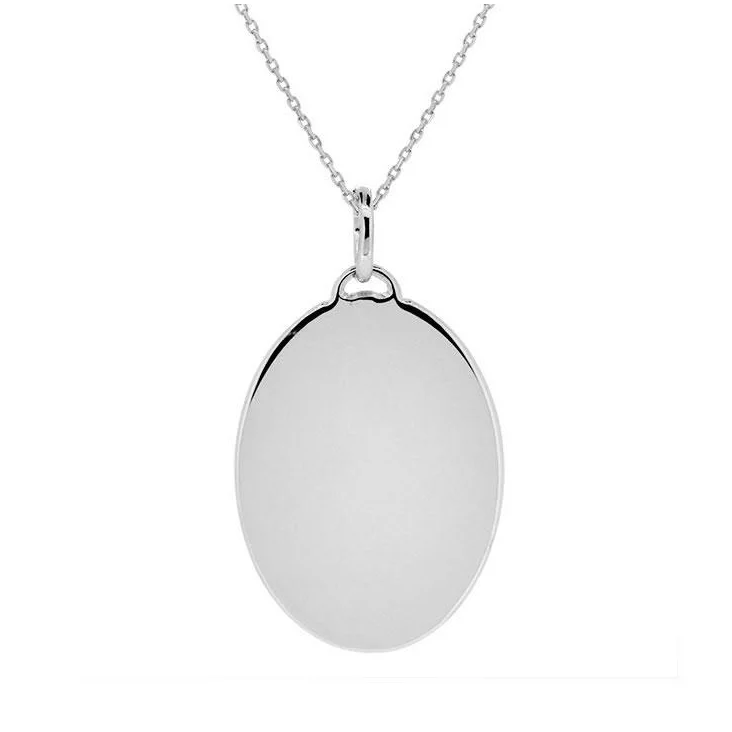 PENDENTIF PLAQUE ARGENT 925 RH