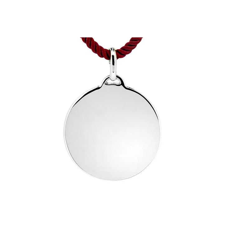 PENDENTIF PLAQUE ARGENT 925 RH