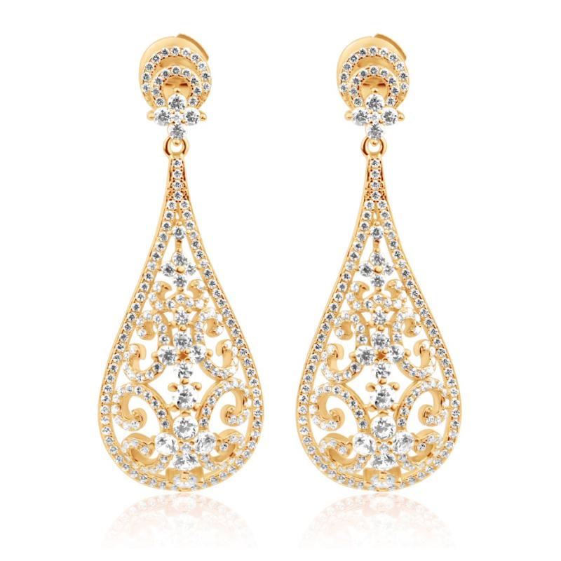 Boucles d'oreilles Excellence Plaqué Or 18K 3Mic