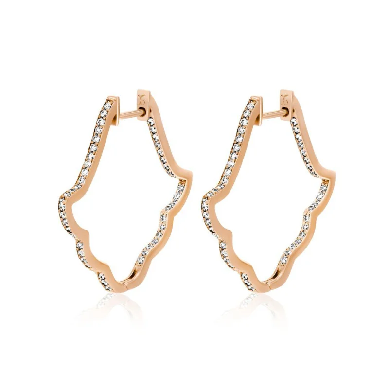 Créoles Excellence Or rose 750/1000 & Diamants Créoles Excellence Or rose 750/1000 & Diamants