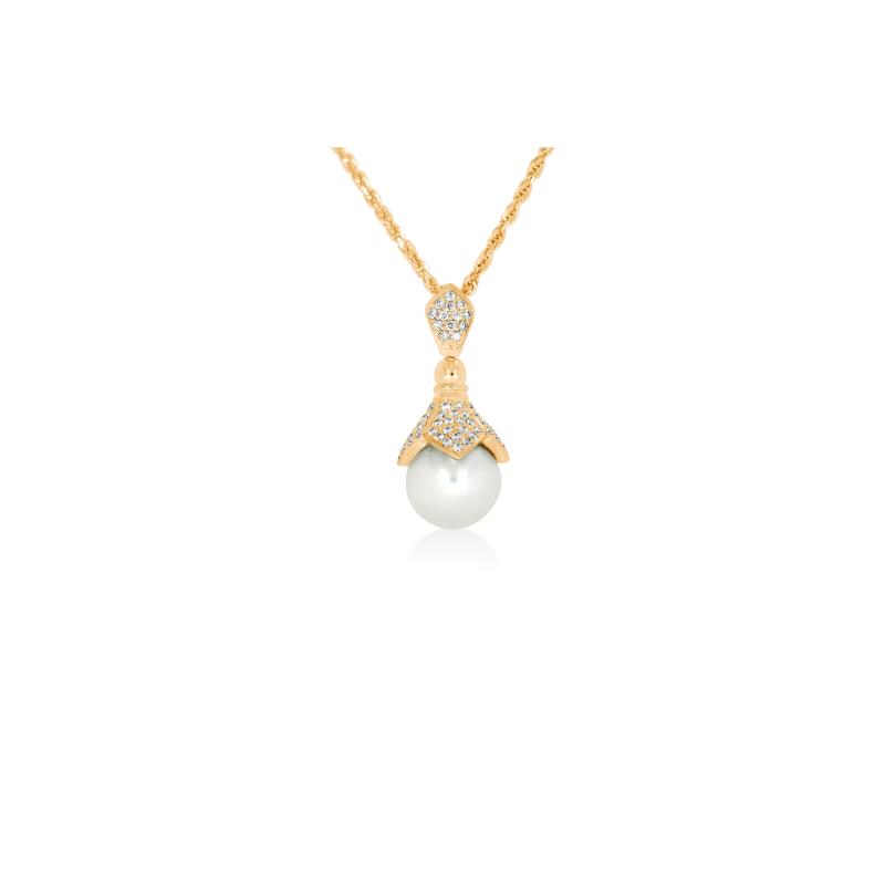 Pendentif Flower Excellence Or jaune 750/1000, FWP & Diamants