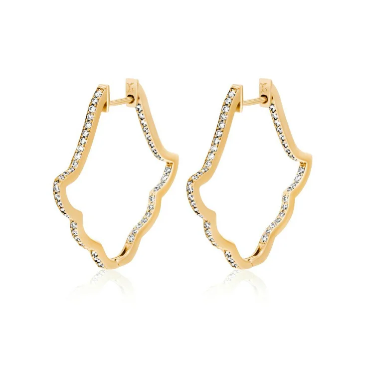 Créoles Excellence Or jaune 750/1000 & Diamants