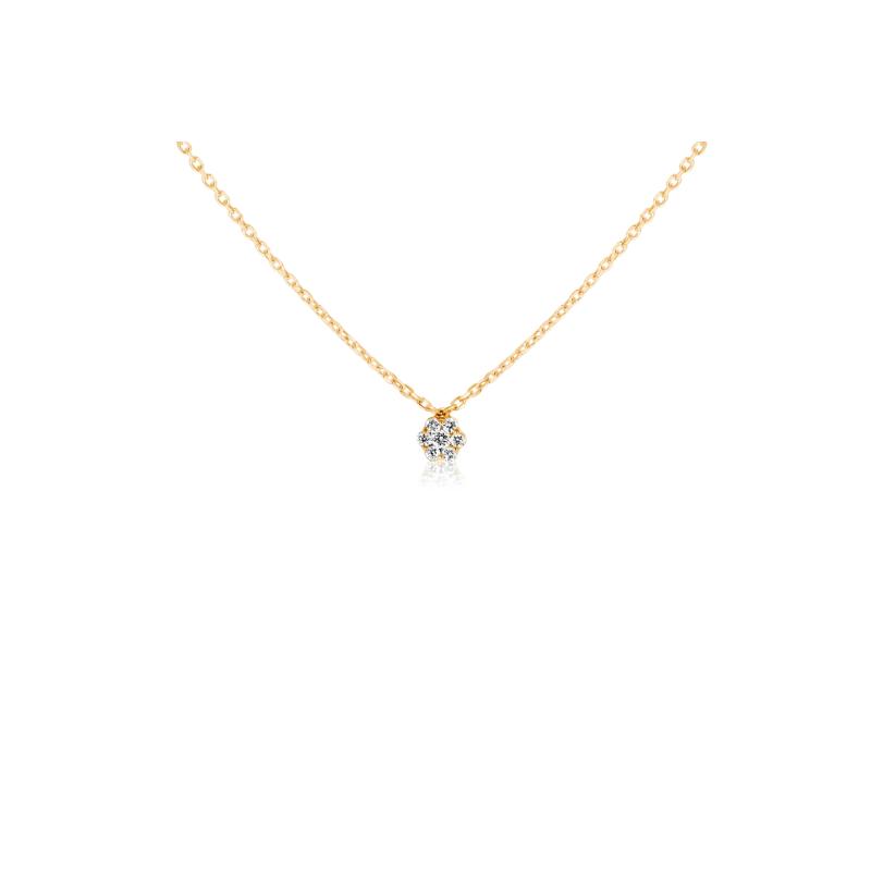 Collier marguerite Excellence Or Jaune 750/1000 & Diamants