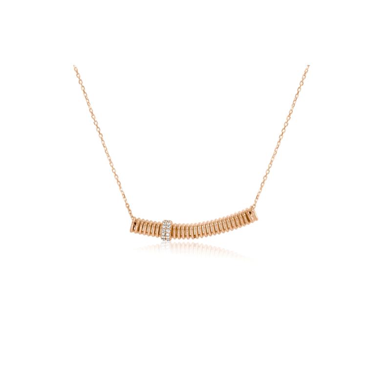 Collier Excellence Or rose 750/1000 & Diamants