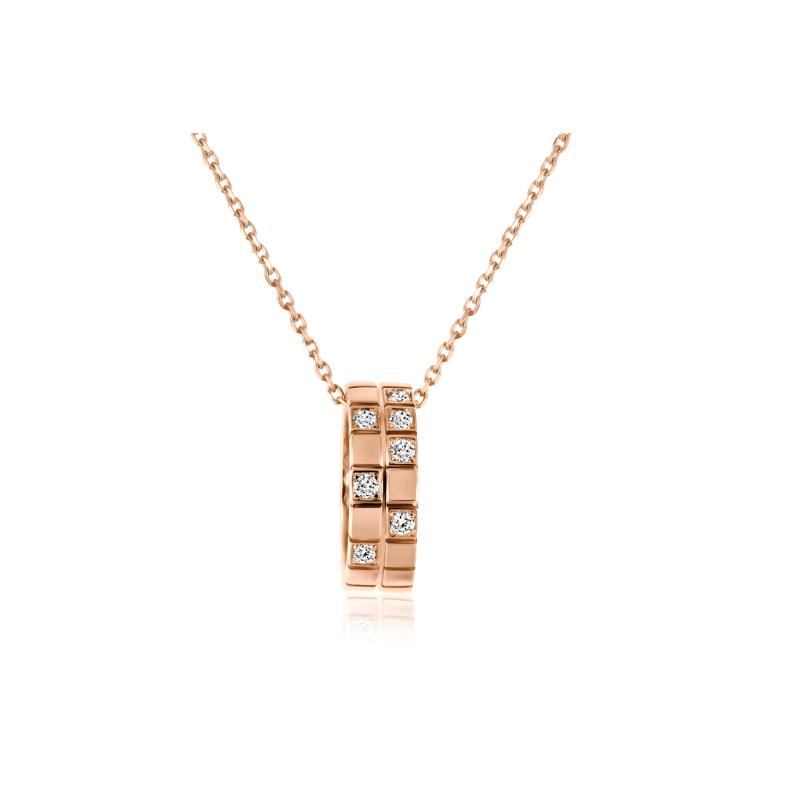 Collier Excellence Or rose 750/1000 & Diamants