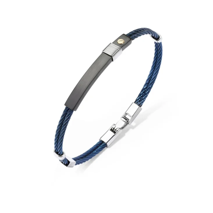 Bracelet Excellence Acier 316L & Clous Or 18K