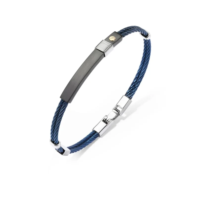 Bracelet Excellence Acier 316L & Clous Or 18K