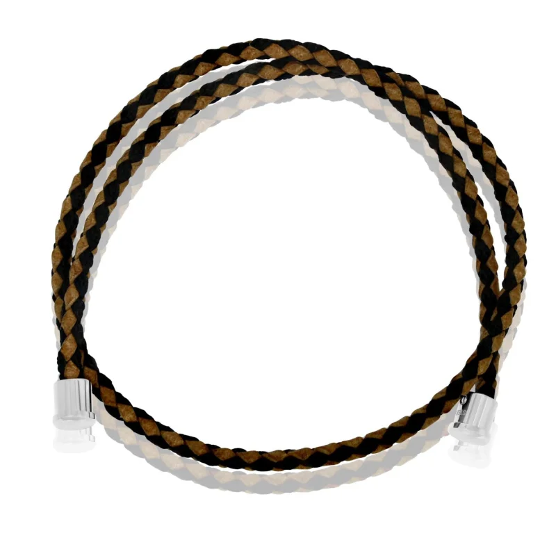 Cuir marron C 3mm DB Excellence Caméléon Acier 316L W Cuir marron C 3mm DB Excellence Caméléon Acier 316L W