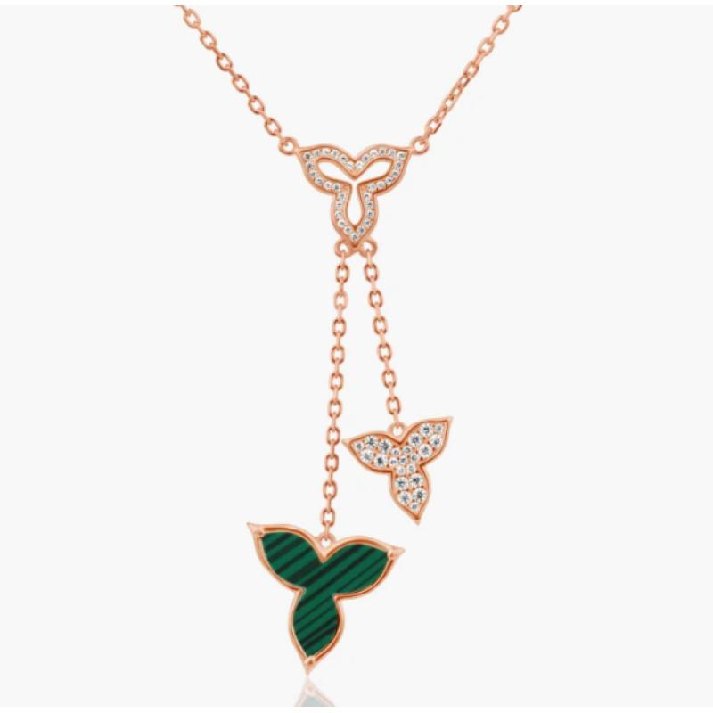 Collier flower Excellence Argent 925 R.Gold & MLK
