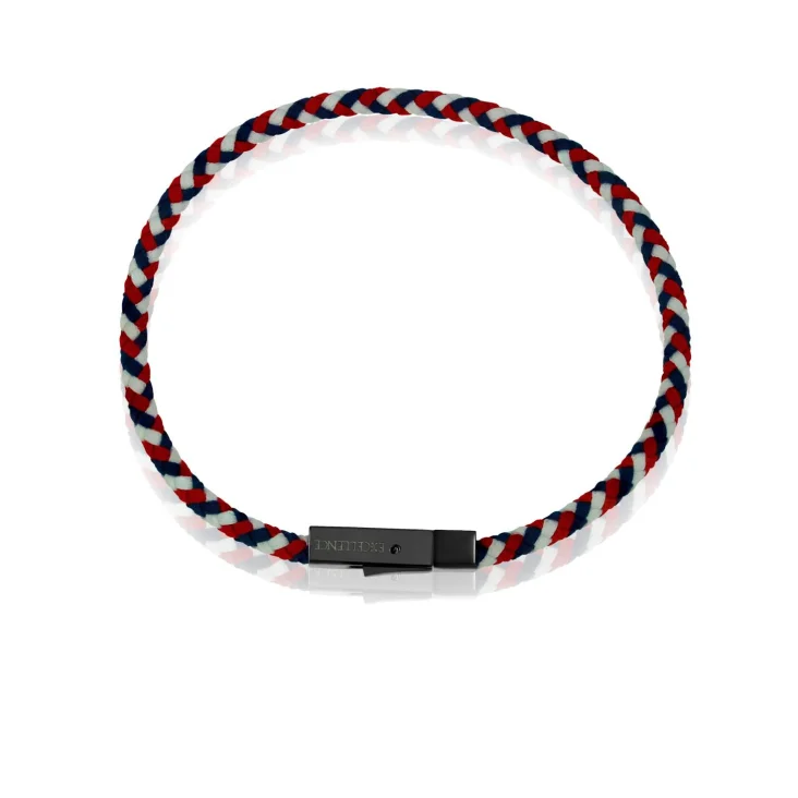 Bracelet Excellence Cuir Tressé & Acier 316L