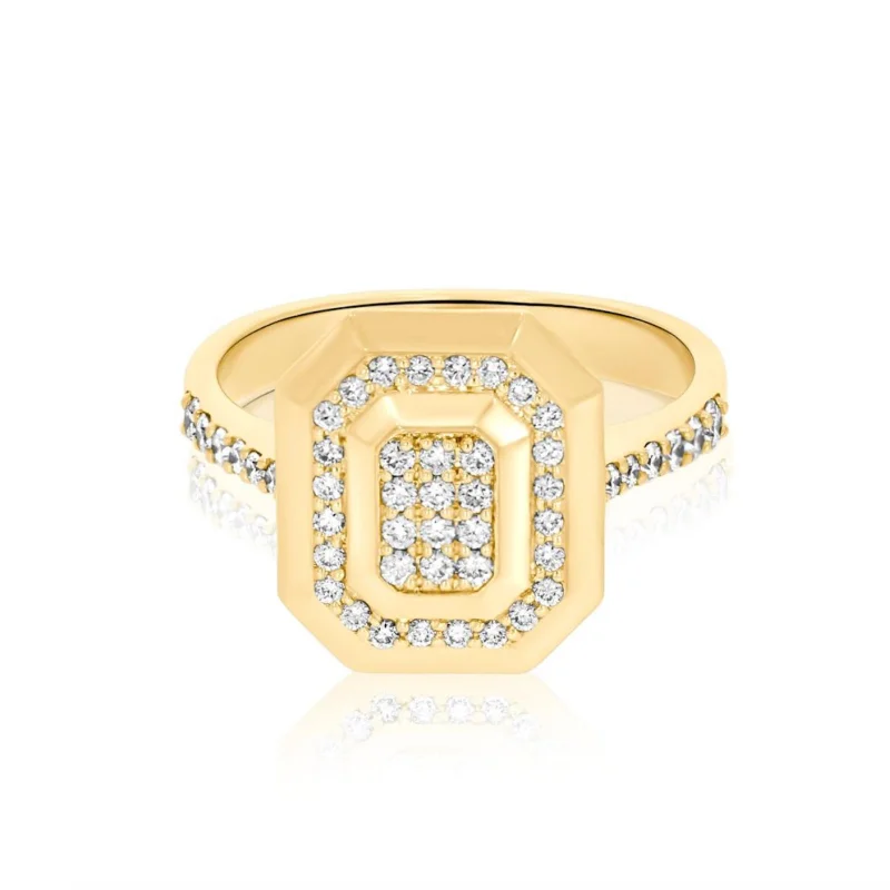 BAGUE EXCELLENCE OR 750/1000 & DIAMANTS