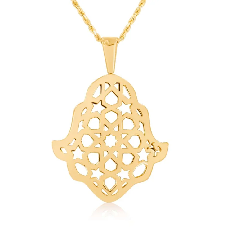 Pendentif Khmissa réversible Excellence Or jaune 750/1000... 2