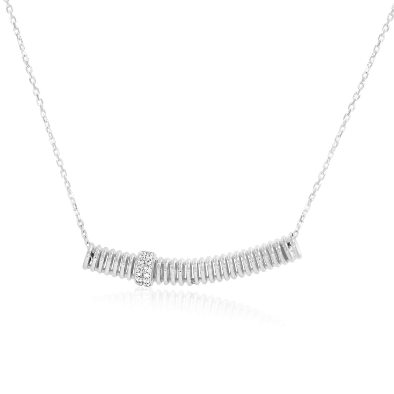 Collier Excellence Or gris 750/1000 & Diamants