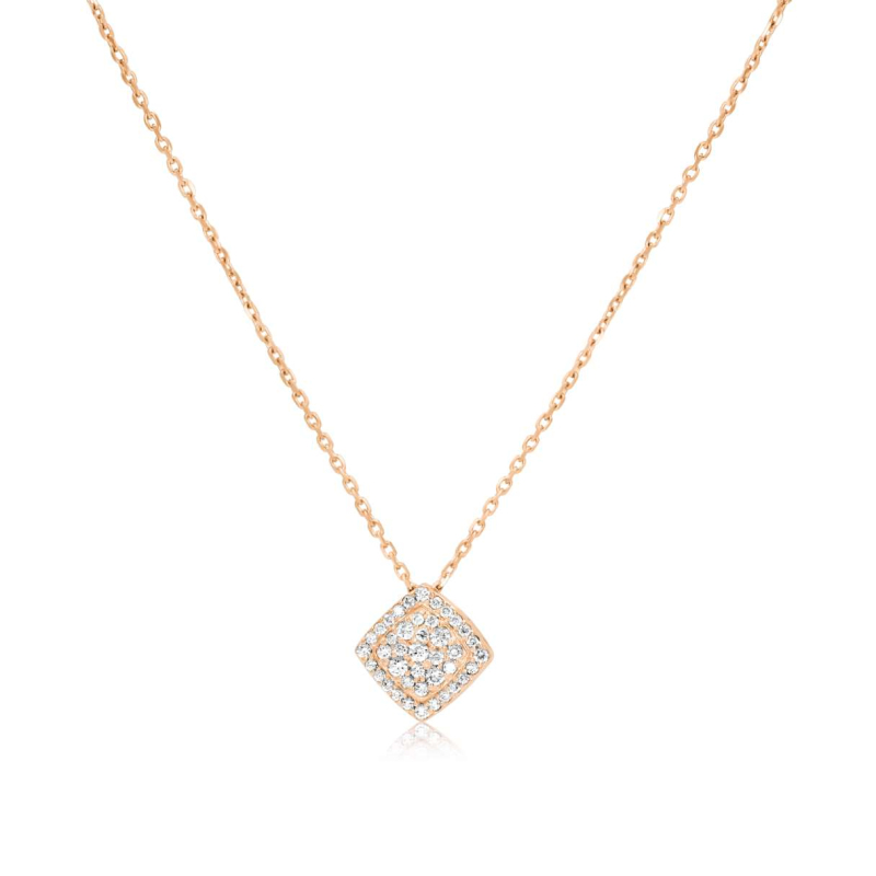 Collier Excellence Or rose 750/1000 & Diamants