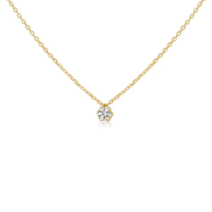 Collier marguerite Excellence Or Jaune 750/1000 & Diamants